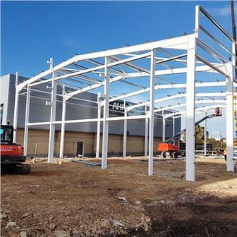 Velkorozponový sklad prefabrikovaných ocelových konstrukcí