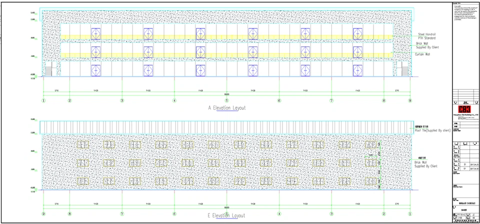 CBC Steel Structure Office Building Design For Port Moresby, Papua New Guinea price